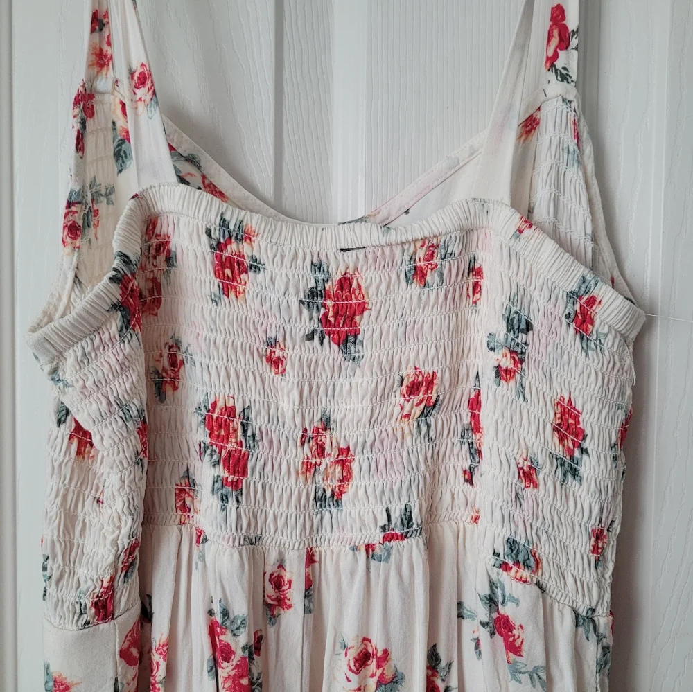 Forever 21 Rose Print Mini Dress, Size L - Picture 7 of 7